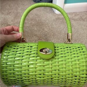 Green Pinup Girl Clothing Woven Handbag